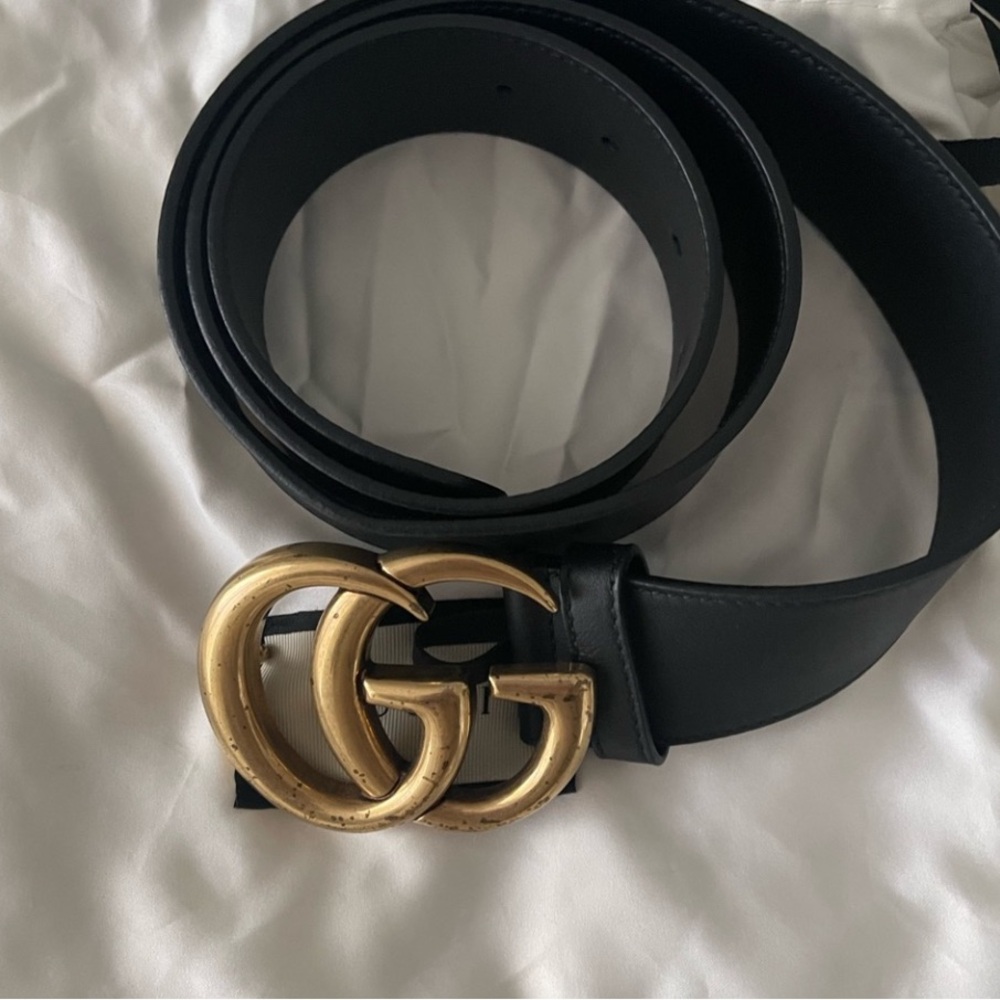 Gucci Black Leather Belt